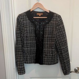 Black and white tweed jacket